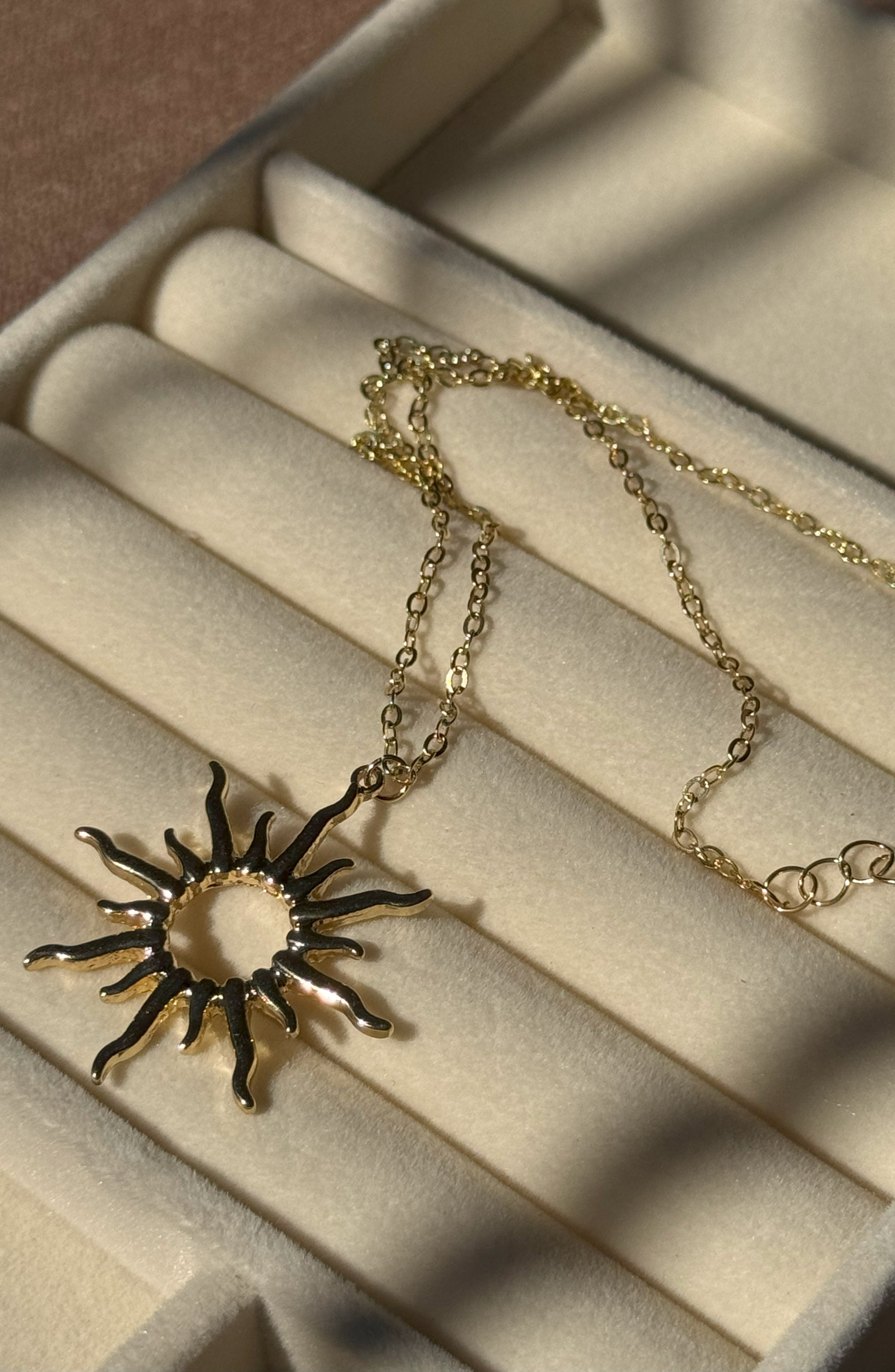 Sunburst Glow Pendant - Gold Plated