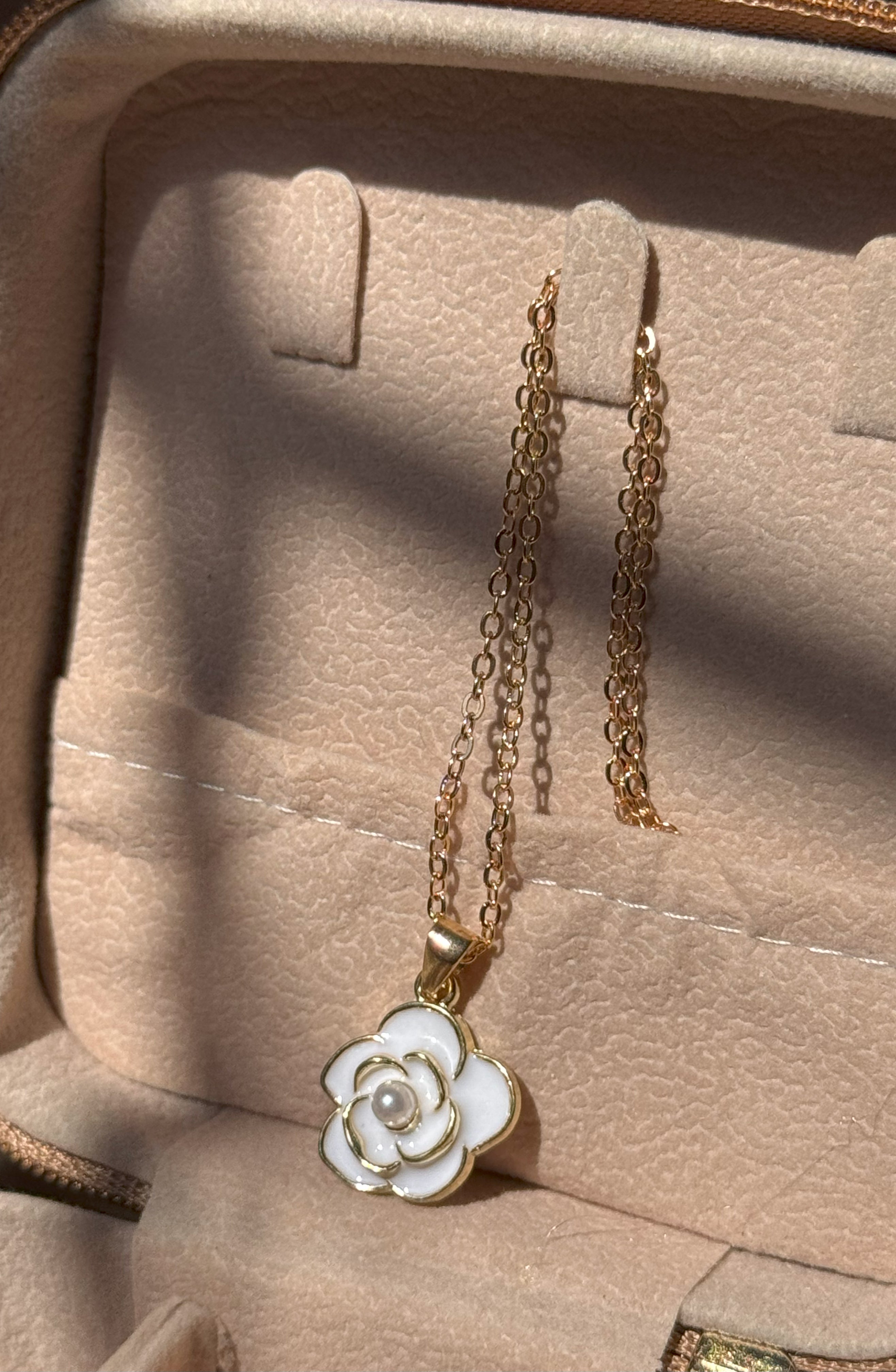 Snowrose Pendant - Gold Plated
