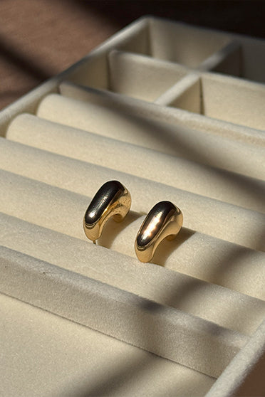 Sunstone Earrings - Gold Plated